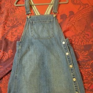 New free people denim jumper dress. Size 4
